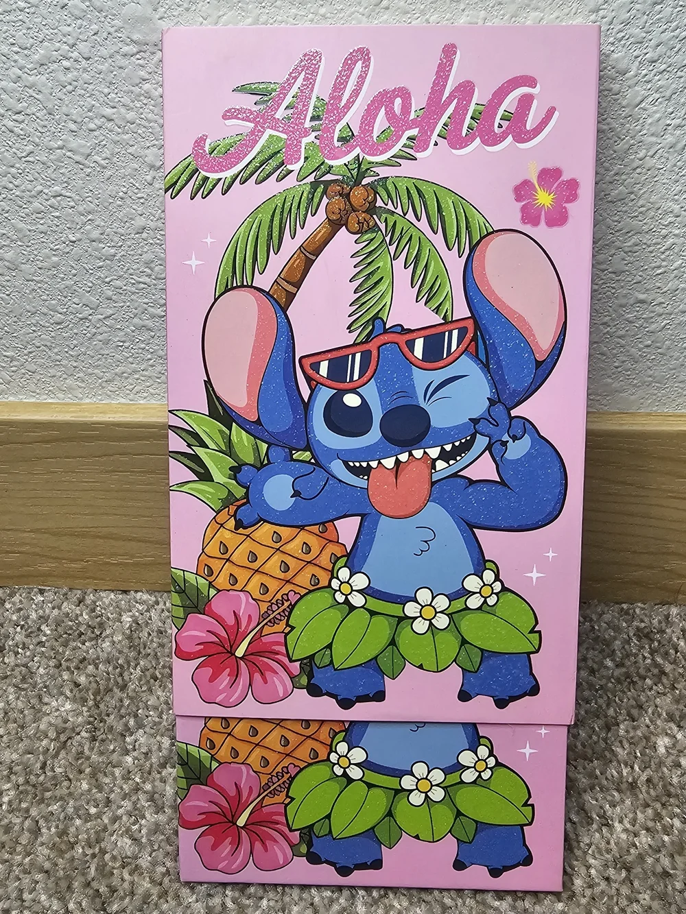 Blue Eyeshadow Palette in Pink Aloha Packaging